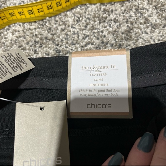NWT Chico's The Ultimate Fit Trouser 28 In Black Ankle Pants Size 00 $99 Retail - Picture 11 of 13